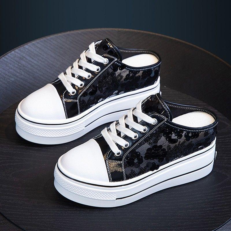 Women's Summer Slippers Fashion Sequins Shoes Ladies Slippers Super High Heels Woman Summer Shoes Slipper