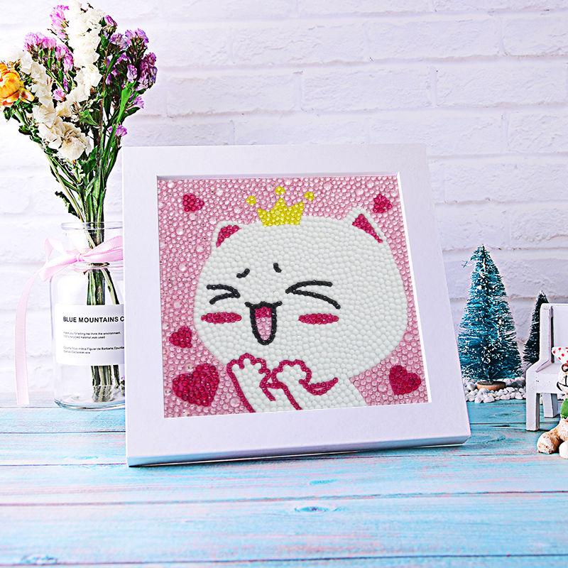5D DIY Children's Diamond Painting Rhinestone Round Diamond Embroidery Home Decor Improve Relationship Family Activities
