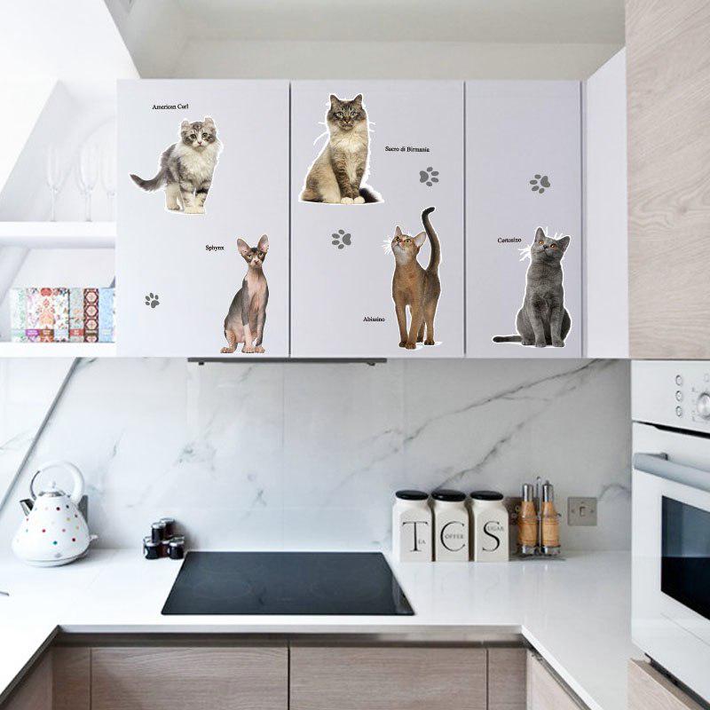 [sticker ]Diy Cut 12 Cats Wall Stickers For Kids Rooms Nursery Boy Girl Baby Bedroom Decoration Art