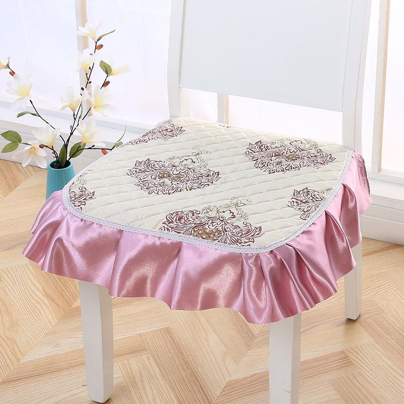 European Style Dining Table and Chair Cushion Cushion Four Seasons Universal Non-slip Thickened Stool Cushion with Lace