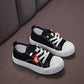 Children's Canvas Shoes Running Shoes for Boys and Girls Velcro Sneakers Student Board Shoes