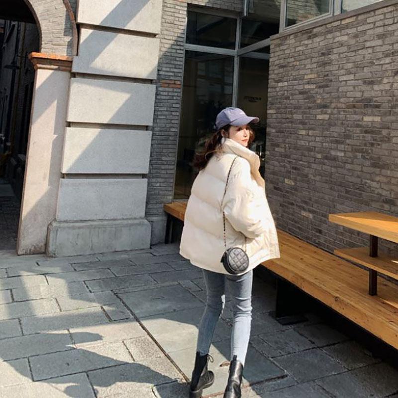 Winter Women's Down Jacket Korean Fashion Loose Cotton-padded Jacket Thick Warmth Short Stand-up Collar Cotton Jacket