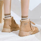 Martin Boots Women Plus Velvet Autumn and Winter High-top Shoes Ankle Boots Warm Thick Cotton Shoes