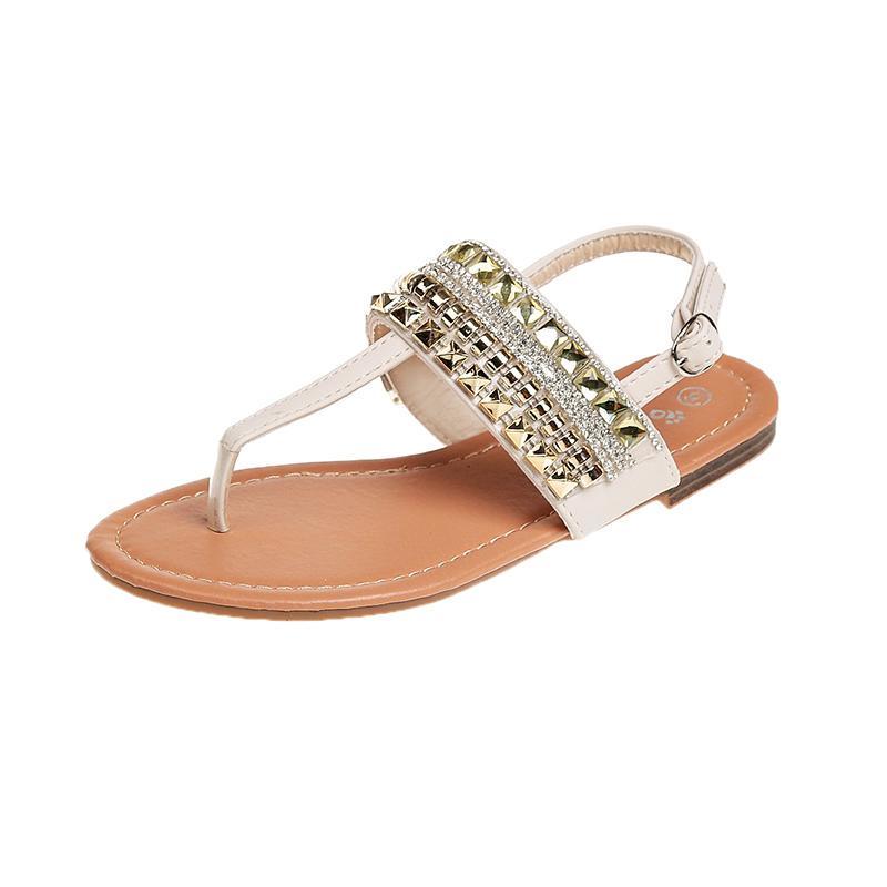 2020 Summer Korean Version of The Flip-flop Sandals Female Flat Bottom Student Casual Fashion Sexy Beach Shoes Fairy Slip