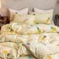 Cotton Grey Bedding Sets with Duvet Cover Bed Sheet Pillowcase Cute Stripe Bed Linen King Queen Twin Size