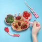 Sub-grid Silicone Sucker Tableware for Baby Cartoon Crab Anti-fall Dinner Plate Infant Kids Supplementary Food Bowl Soft Dishes