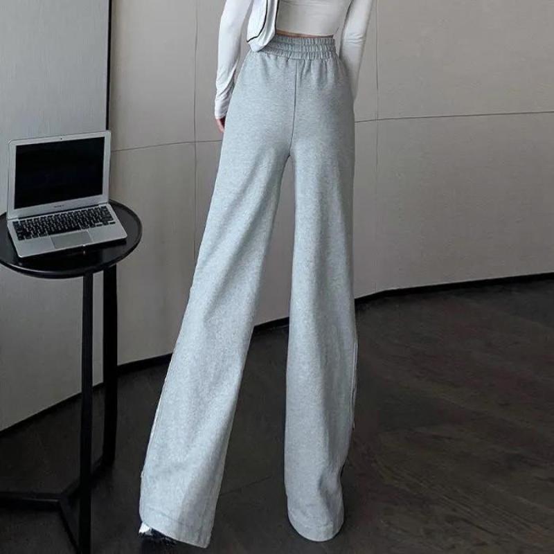 Gray Wide-leg Pants Summer Thin Section Salt Long Pants Women Loose Casual Sports Pants Ins Women Harajuku Style Guard Pants