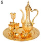 8Pcs/Set Retro Zinc Alloy Wine Cup Kettle Tray Kit Home Wedding Decor Container