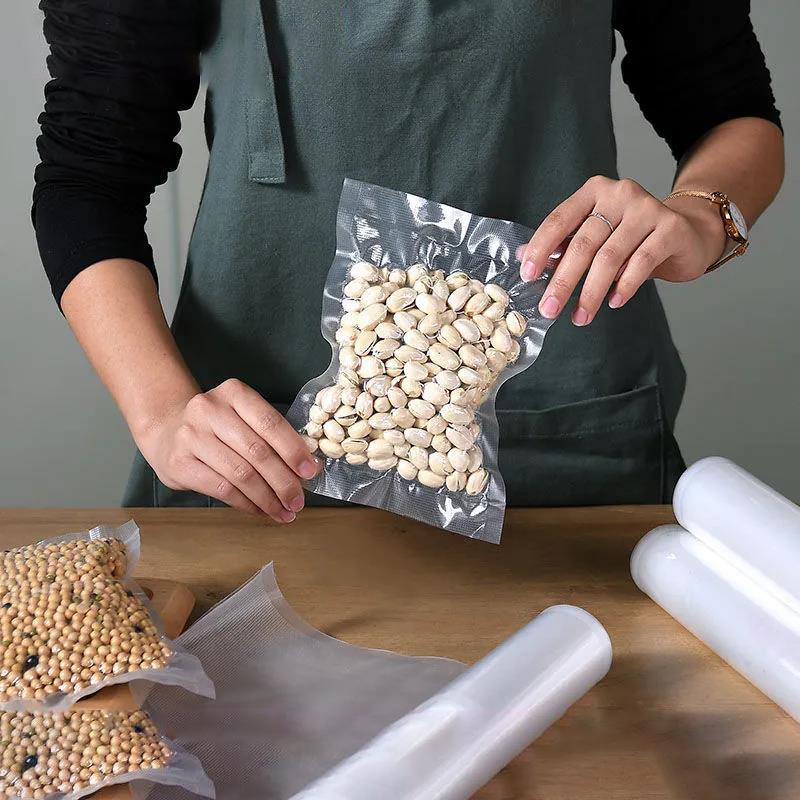 1 Rolls Bags for Vacuum Packing Machine Packaging Food Storage Vacuum Bags  Fine Lines 19 Silk Is Suitable for Packaging Oily Food
