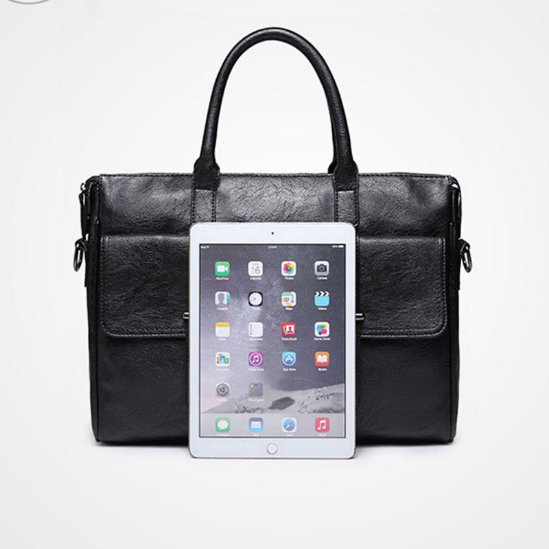 Business Briefcase Men Large Capacity Ipad Handbag Crossbody Bags Shoulder Computer Bag