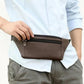 Business Leather Multi-layer Small Waist Bag Running Outdoor Mobile Phone Bag Multifunctional PU Chest Bag Receiving Wallet Sports Bag
