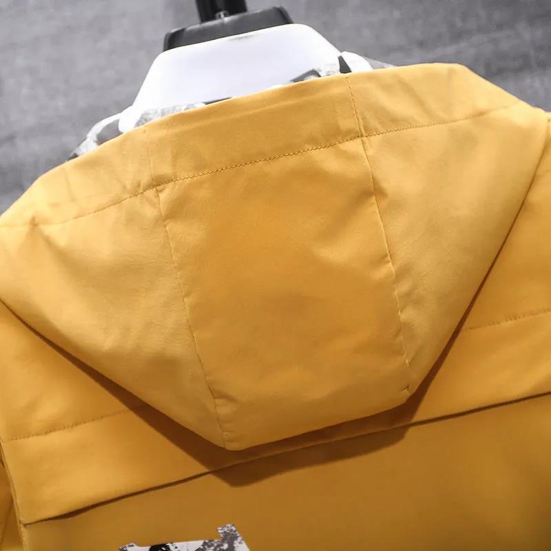 Large Size Jacket Men Hooded Workwear Spring Casual Loose Coat Soft and Comfortable Windbreaker Long