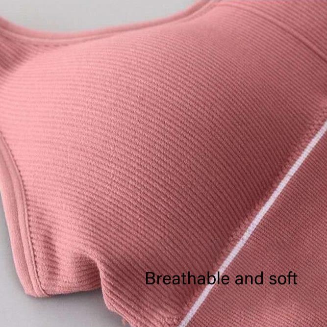 Women Wearing Sports Vest with Chest Pad U-shaped Beautiful Back Gathered and Shockproof Yoga Underwear Base Tube Top