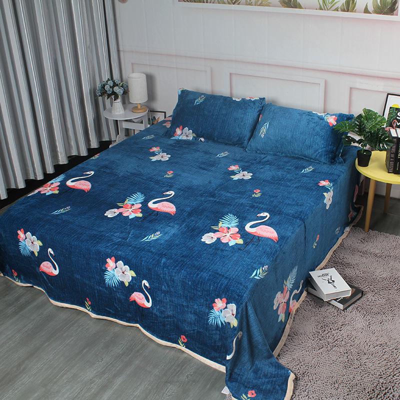 Multifunctional Flannel Sheets Soft Thick  Warm  Double Quilt  Coral Fleece Blanket  Autumn and Winter