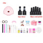 Manicure Set Nail Gel Polish Set Gel Varnish Poly Gel Builder Nail Art Kit 54W UV Lamp Nail Dryer