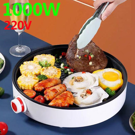 1000W Household Electric Bakeware Smokeless Nonstick Baking Pan Flat Bottom Frying Pan Fried Steak Pan
