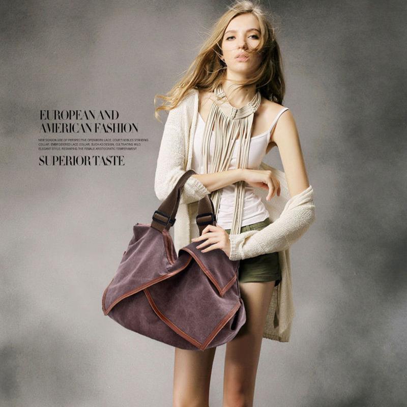 Women Large Capacity Canvas Bags Travel Casual Large Daily Shoulder Tote Shopper Handbag Simple Hobo Bags