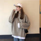 Pofulove Soft Waxy Girl Custom Student Sweater Women's College Style Autumn and Winter Loose Pullover Turtleneck Women