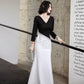 Evening Dress Skirt Female Long-sleeved High-end Elegant Elegance Banquet Evening Dress
