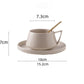 Net Red Simple Coffee Cup Emerald Mug Small Exquisite Instant Cup and Saucer Afternoon Tea Set Fresh 220ml