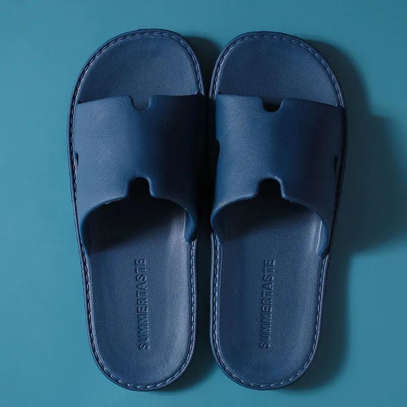Couple Slippers  Mute Soft Bottom Wear Non-slip Indoor Men's and Women's Summer Simple Slippers