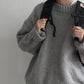 Autumn and Winter Sweater Men Loose Solid Color Thick Knit Sweater Student Shirt