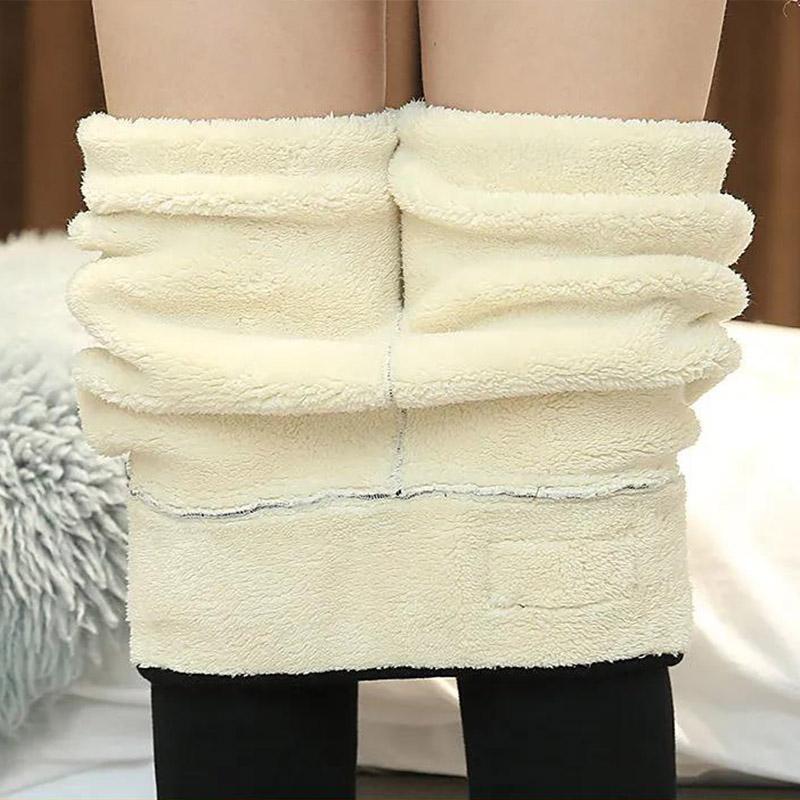 Extra-thick 800g Lamb Velvet Leggings Women's Autumn and Winter Plus Velvet Padded Outer Wear One Large Size High-waist Warm Cotton Trousers