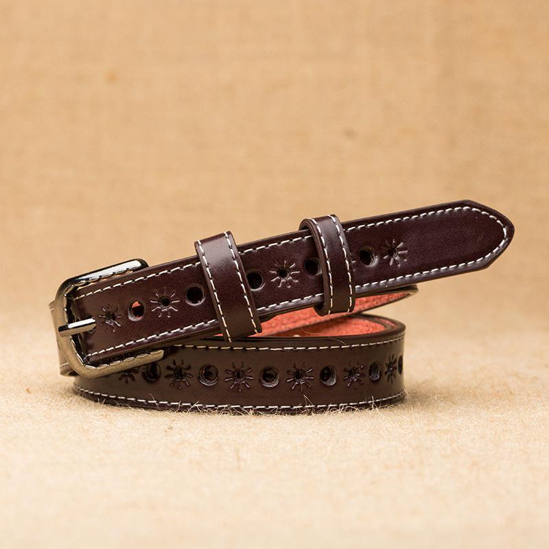 WTEMPO Belt Women's Faux Leather Buckle Skinny Belt Thin Waistband Sashes