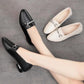 Soft Leather Shallow Shoes Women All-match Soft Leather Shoes Flat Women's Shoes Soft Bottom Peas Shoes Pointed Toe British Style Leather Shoes