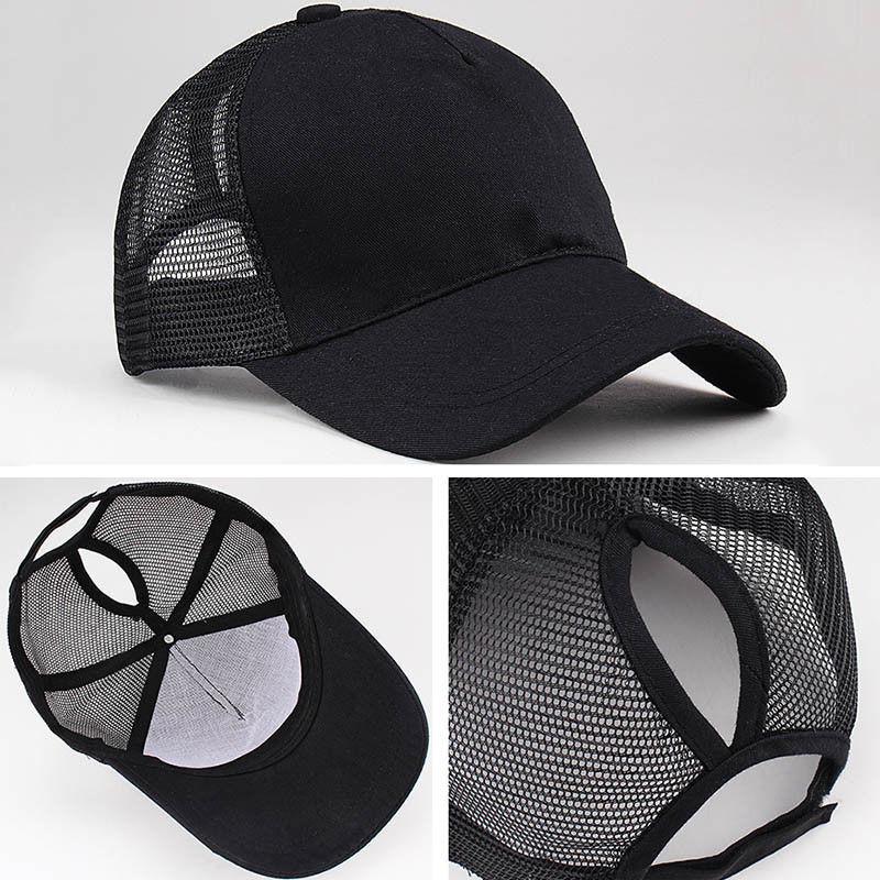 WTEMPOWTEMPOWTEMPO Women Ponytail Baseball Cap High Bun Ponycap Messy Adjustable Mesh Visor Sun Cap