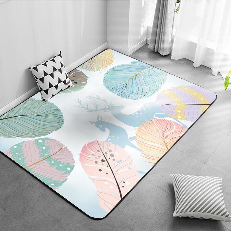 Ins Nordic Carpet Mat Living Room Coffee Table Blanket Modern Minimalist Bedroom Room Full Bed Blanket Large Area Home