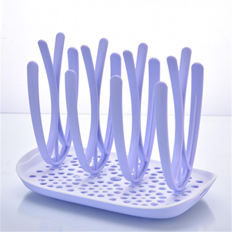 Solid Newborn Bottle Shelf Drainer Detachable Baby Bottle Holder For Feeding Cleaning Dryer D