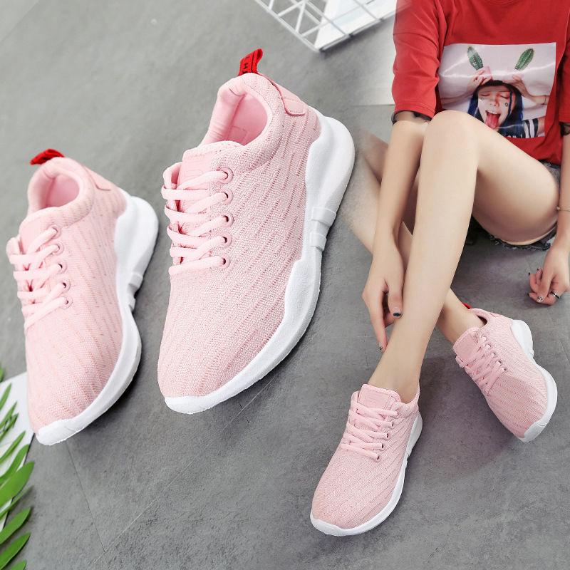 Spring  Summer Shoes Women's Sports Shoes Female Students Harajuku Style Low-cut White Shoes Lightweight Breathable Running Shoes