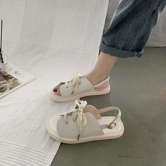 Sandals Female Summer Fairy Style Fashion Students All-match Rome Flat Shoes