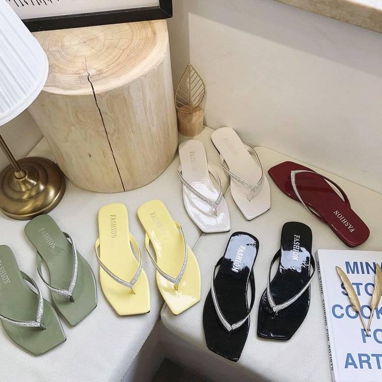 Slippers Women Wear 2020 Summer Wild Net Red Ins Tide Fashion Non-slip Flat Bottom Flip Flops Sandals and Slippers