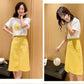 Fashion Skirt Summer Women Skirt Cotton Single-breasted Green Skirt Plus Size Casual Skirts Pocket Sexy Skirts Women