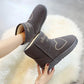 Short Tube Snow Boots Women Winter Flat Bottom All-match Plus Velvet Warm Cute Cotton Shoes Small Boots