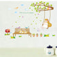 Little girl swinging the living room bedroom sofa background decoration removable wall stickers