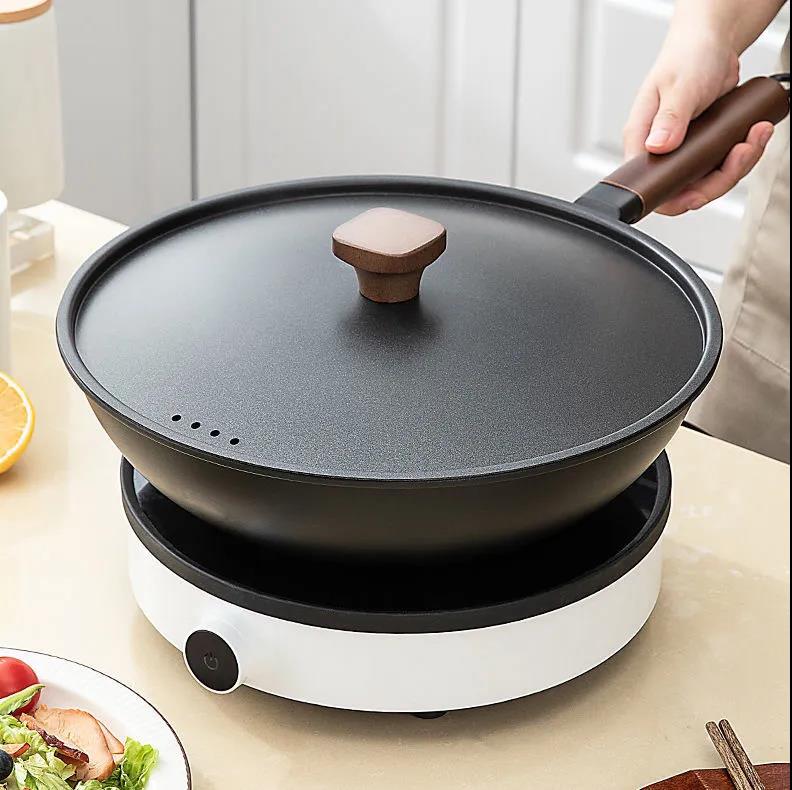 Wrought Iron Frying Pan Uncoated Frying Pan Non-stick Cast Iron Pan Induction Cooker Gas Stove Universal
