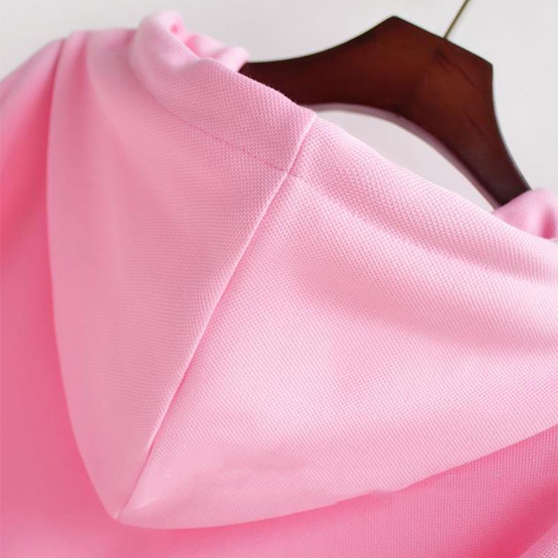 2021 Spring and Autumn Short Hooded Sweater Korean Style Loose Thin Long-sleeved Jacket Women