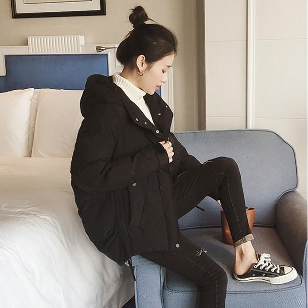Fashion Trend Slim Women's Jacket Winter Plus Velvet Thick Warmth Short Hooded Cotton Coat