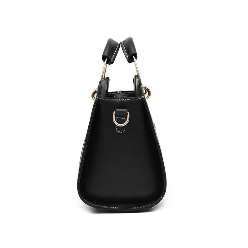 Wild Crossbody Bag Women Black Leather Anti-theft Multi-function Large Capacity Shoulder Bag Tote