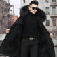 Winter Fashion Men's Parker Jacket Men's Coat Raccoon Fox Fur Liner Fur Mid-length Removable Winter Clothing