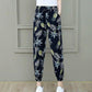 Elastic Waist Printing Boutique Harlan Cotton Trousers Nine Minutes Pants Women Loose Summer High Waist Thin Thin Casual Pants Women
