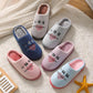 Winter Home Unisex's Cotton Slippers Indoor Non-slip and Warm Couples Plus Velvet Slippers Women's Thick Bottom Plush Slippers Autumn and Winter