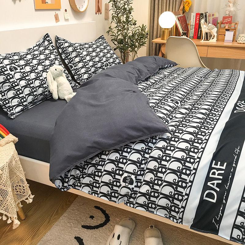 Four-piece Bed Sheet Quilt Cover Washed Cotton Quilt Cover Dormitory Household Daily Necessities