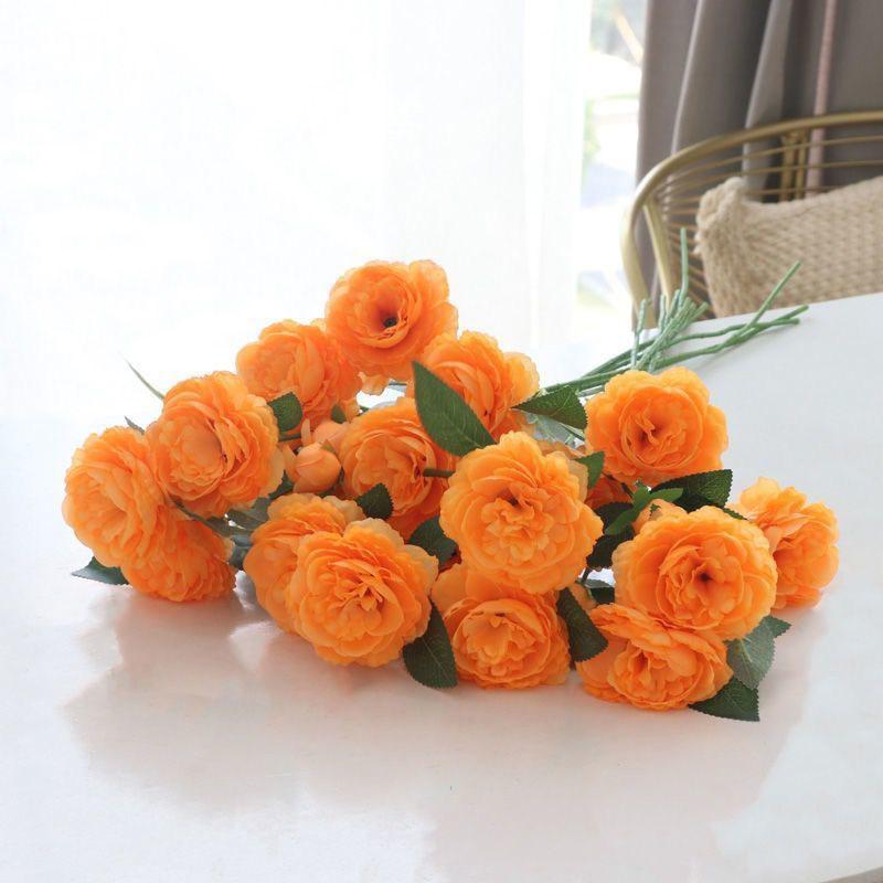 Simulation Peony Rose Bouquet Wedding Home Living Room Decoration Tea Table Fake Flower Silk Flower Flower Arrangement