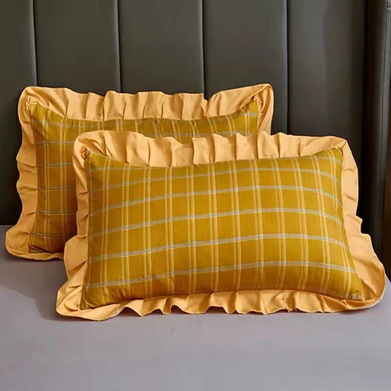 Cotton Bedding Lace Pillowcases A Pair of Large Thick Pillowcases Zipper Pillowcases