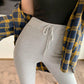Casual Pants Women's Bottoming Autumn Winter Women's Knitted Trousers Stretch High Waist Flared Pant