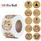 500pcs Cute Flower Thank You Series Round Sticker Seal Labes Mutifunction DIY Decorative Gifts Package Labels for Baking